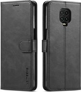 Xiaomi Redmi Note 9S / Note 9 Pro Leren Portemonnee Book Hoesje Zwart