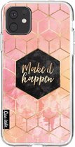 Casetastic Apple iPhone 11 Hoesje - Softcover Hoesje met Design - Make It Happen Print