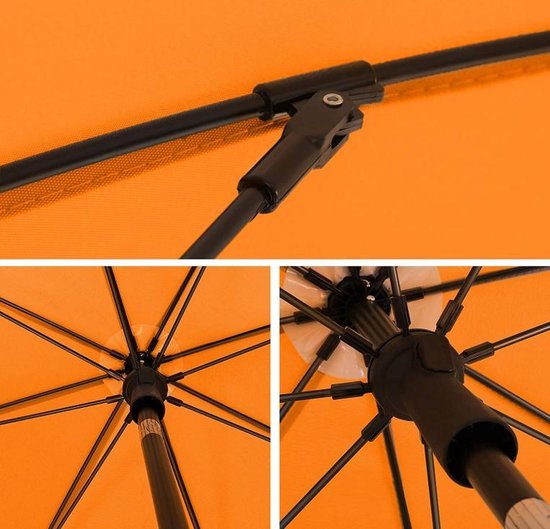 MIRA Home - Zweefparasol - Zonnebescherming - Zomer - Polyester - Oranje - 2.1x1.8