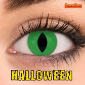 Halloween Actie Kawaeyes Kleurlenzen Demon Green - Incl. Lenzenvloeistof en Lenzendoosje