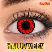 Halloween Actie Kawaeyes Kleurlenzen Red Devil - Incl. Lenzenvloeistof en Lenzendoosje