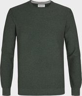 Groene katoenen pullover met ronde nek | Michaelis XXL