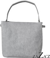 Zaza'z Handtas Crocoprint Blauw