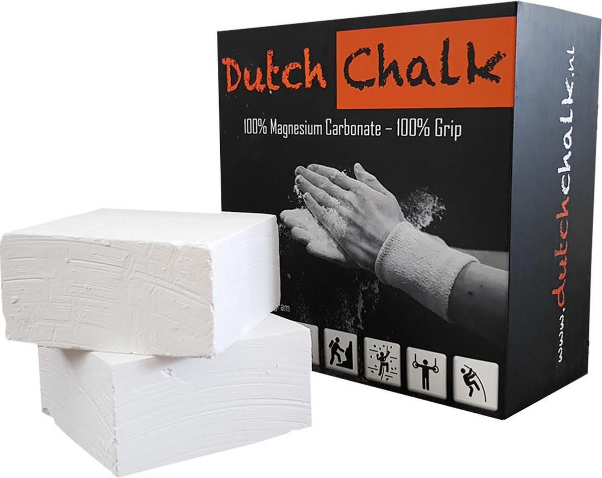 Dutch Chalk | Magnesium Carbonaat Blokken | 8 stuks | 448 gram | Gym Chalk | Crossfit | Gewichtheffen | Turnen | Klimmen | Boulderen | Paaldansen - Dutch Chalk