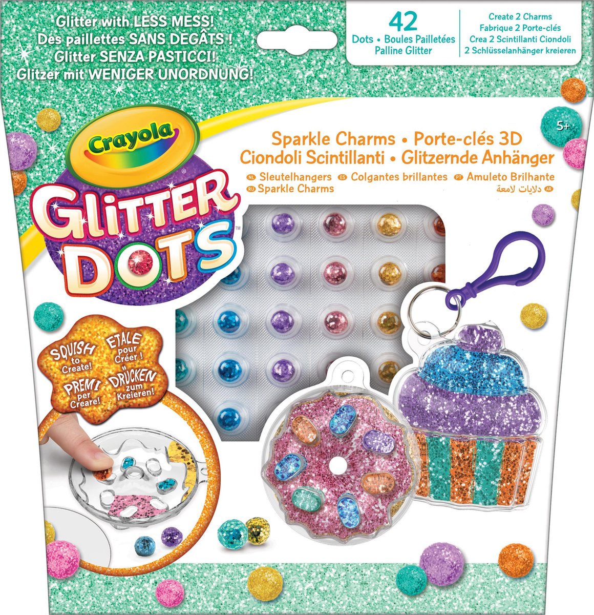 Glitter Dots - Glitter Bakkerij Sleutelhangers - Crayola