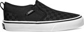 Vans Youth Asher Checker Sneakers - Black/Black - Maat 38