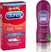 Durex Feel Thin Condooms & Durex Play 2 in 1 massagegel