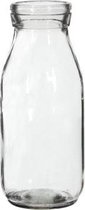 Glazen Melkfles 250ml 14cm hoog Ø 6cm (tray met 24 stuks)