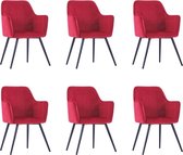 Eetkamerstoelen set 6 stuks  (Incl LW anti kras viltjes) - Eetkamer stoelen - Extra stoelen voor huiskamer - Dineerstoelen – Tafelstoelen