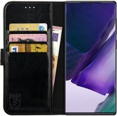Rosso Element Galaxy Note 20 Ultra Hoesje Book Cover Wallet Case Zwart