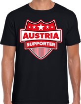 Austria supporter schild t-shirt zwart voor heren - Oostenrijk landen t-shirt / kleding - EK / WK / Olympische spelen outfit 2XL