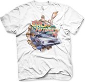 Back To The Future - Part II Vintage Heren Tshirt - L - Wit