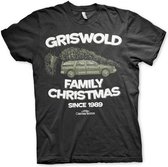 National Lampoon's Christmas Vacation Heren Tshirt -XL- Griswold Family Christmas Zwart