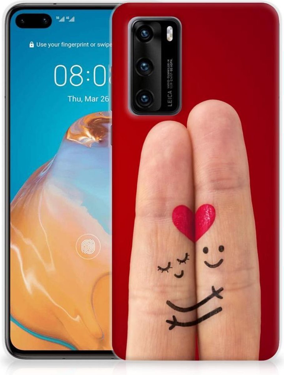 Huawei P40 Silicone Back Cover Liefde - Origineel Romantisch Cadeau