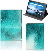 Hoes Lenovo Tablet M10 Hoesje met Magneetsluiting Painting Blue