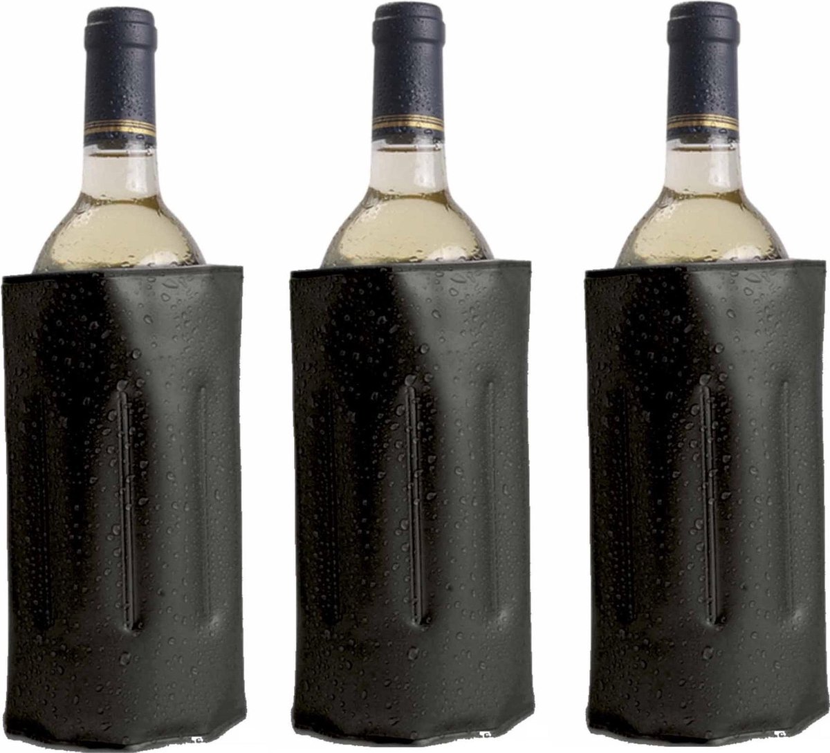 3x Éléments de refroidissement noir pour bouteilles de vin 34 x 18 cm -  Elément de... | bol.com