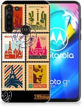 GSM Hoesje Motorola Moto G8 Power Trendy Telefoonhoesjes Postzegels