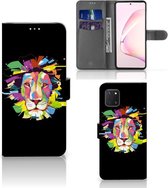 GSM Hoesje Geschikt voor Samsung Note 10 Lite Book Cover Lion Color