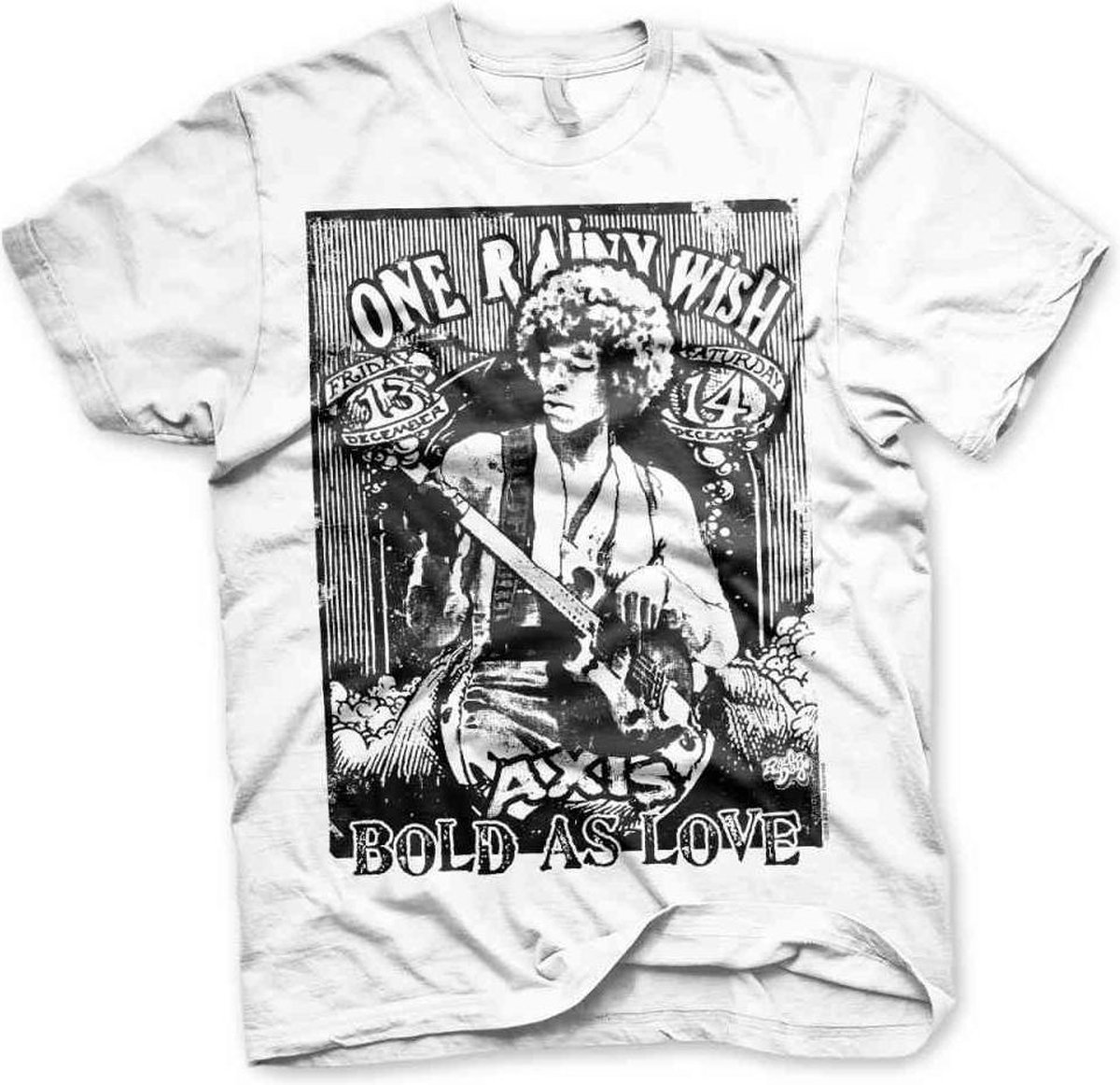 Jimi Hendrix Heren Tshirt -XL- Bold As Love Wit
