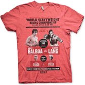 Rocky Heren Tshirt -2XL- World Heavyweight Poster Rood