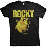 Rocky Heren Tshirt -S- Sylvester Stallone Zwart