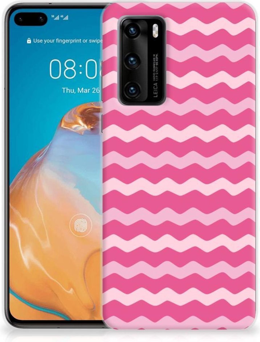 Huawei P40 TPU bumper Waves Pink