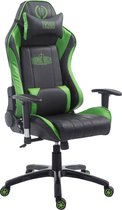 CLP Shift Bureaustoel - Kunstleer zwart/groen zonder voetensteun
