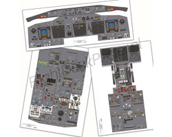 Boeing 737 NG (600 / 700 / 800 / 900) - Triple-A (elk instrument panel op een eigen poster) FlightDeckPoster / Cockpitposter / Cockpit poster / Cockpit mockup