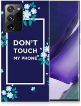 Housse en Cuir Etui de Protection pour Samsung Galaxy Note20 Ultra Coque Téléphone Fleurs Bleues Dtmp