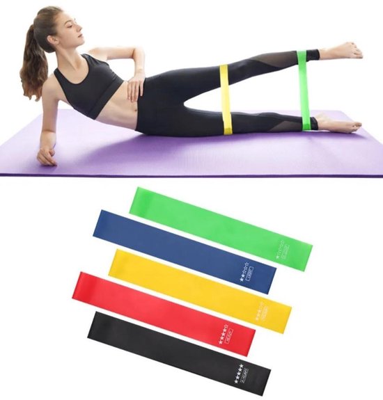 Weerstandsbanden set (5 stuks) inclusief GRATIS opbergtas! - Fitness  elastieken - Trainingsbanden - Gewichten - Krachttraining - Gymnastiek -  Home workout gear - Resistance bands - Tubes - Loops - Body \u0026 exercise -  Sport \u0026 yoga - Training- afvallen 
