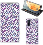 Flip Cover OPPO Reno3 | A91 Telefoonhoesje Feathers Color