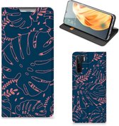 Bookcase OPPO Reno3 | A91 Smartphone Hoesje Palm Leaves