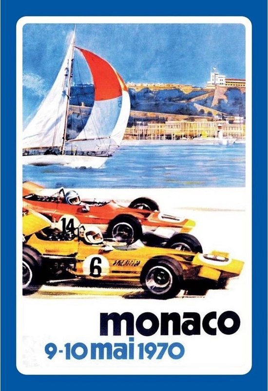 Wandbord - Grand Prix Of Monaco 1970