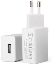 DW4Trading® Usb power adapter -  2A 100-240VAC - voor iPhone, Airpods, Samsung - Wit