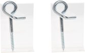 Schommelhaak -2x stuks - krulhaken - verzinkt staal - 160 mm - ophangen en bevestigen van touw - schommelhaken / krulhaak