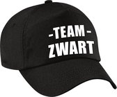 Team zwart pet voor kinderen voor kinderfeestje / sportdag / training