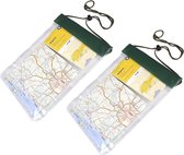 Paquet de 3x pièces sacs / pochettes en PVC waterproof avec cordon 40 x 26,5 cm - Accessoires de voyage pour bagages de voyage étanches