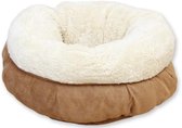 AFP - Donut Mand voor Puppys en Katten - Lamswol - Ondersteuning en Comfort - 45x45x25 CM - Beige