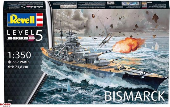 voorkant Blokkeren Assimilatie Revell Boot Bismarck - Bouwpakket - 1:350 | bol.com