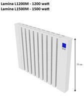 Speksteenradiator;Lamina Electrische radiator met koalitsteen 1200 Watt; voor ca 10 -14m2 ; Zuinig in Stroomverbruik; zeer comfortabele warmte ; stralingswarmte en confectiewarmte