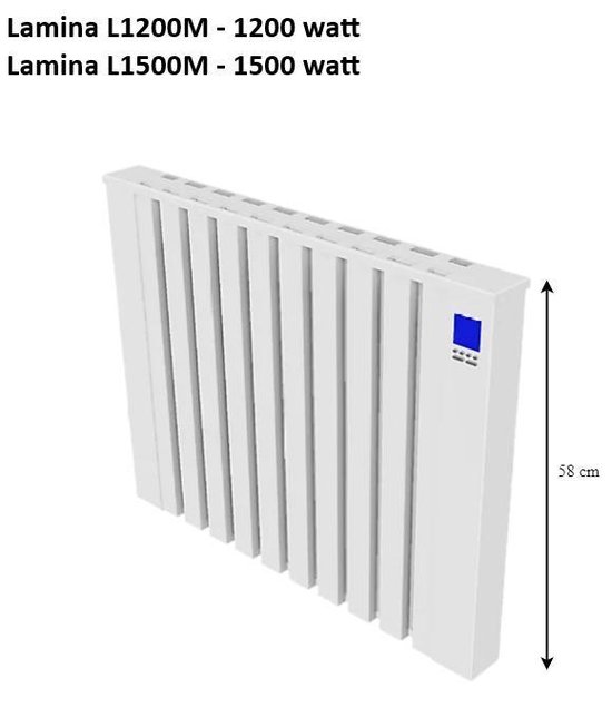 Speksteenradiator;Lamina Electrische radiator met koalitsteen 1200 voor ca | bol.com