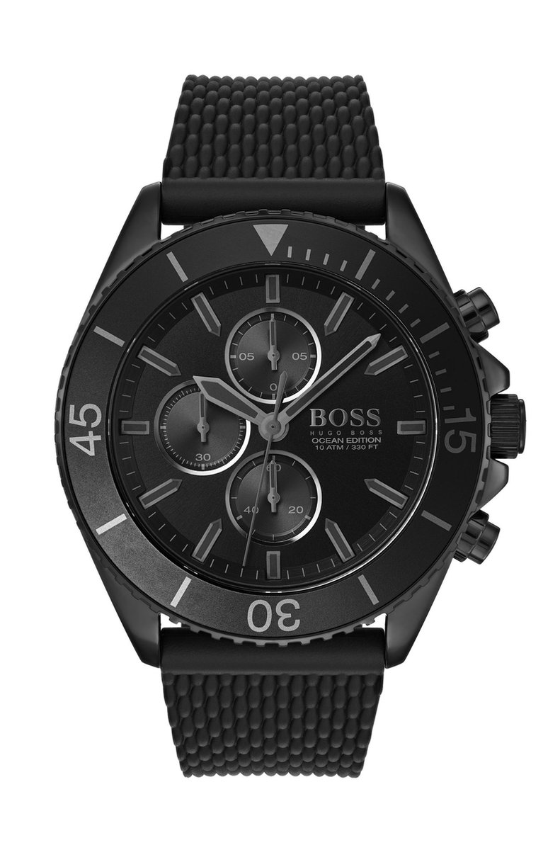 Hugo Boss Ocean Edition 1513699 Horloge - Rubber - Zwart - Ø 46 mm