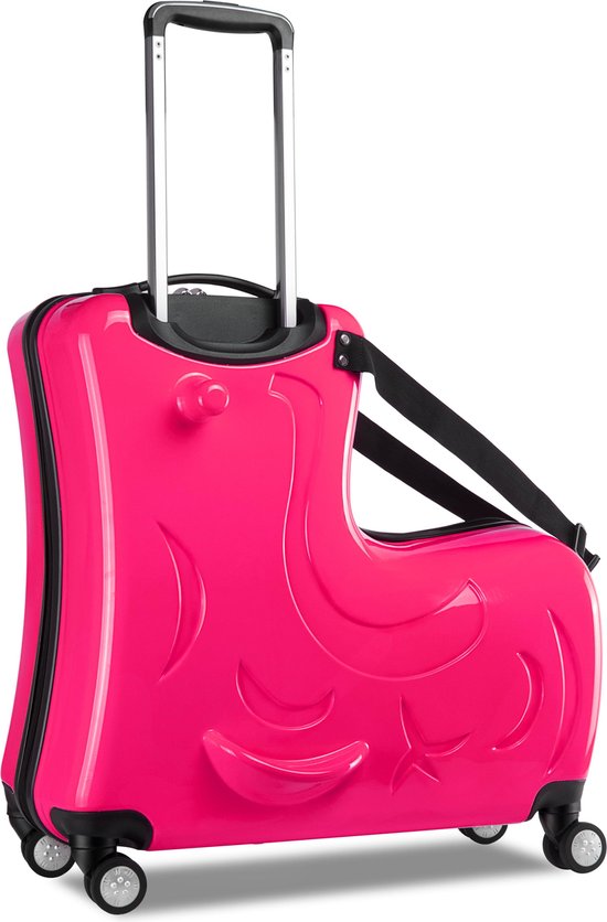 Kinder Koffer - met wieltjes - Kinderkoffer - 20 Inch - Roze | bol.com
