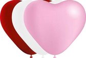 Hart ballonnen - Rood - Wit - Roze - Liefde - Valentijn - Romantiek