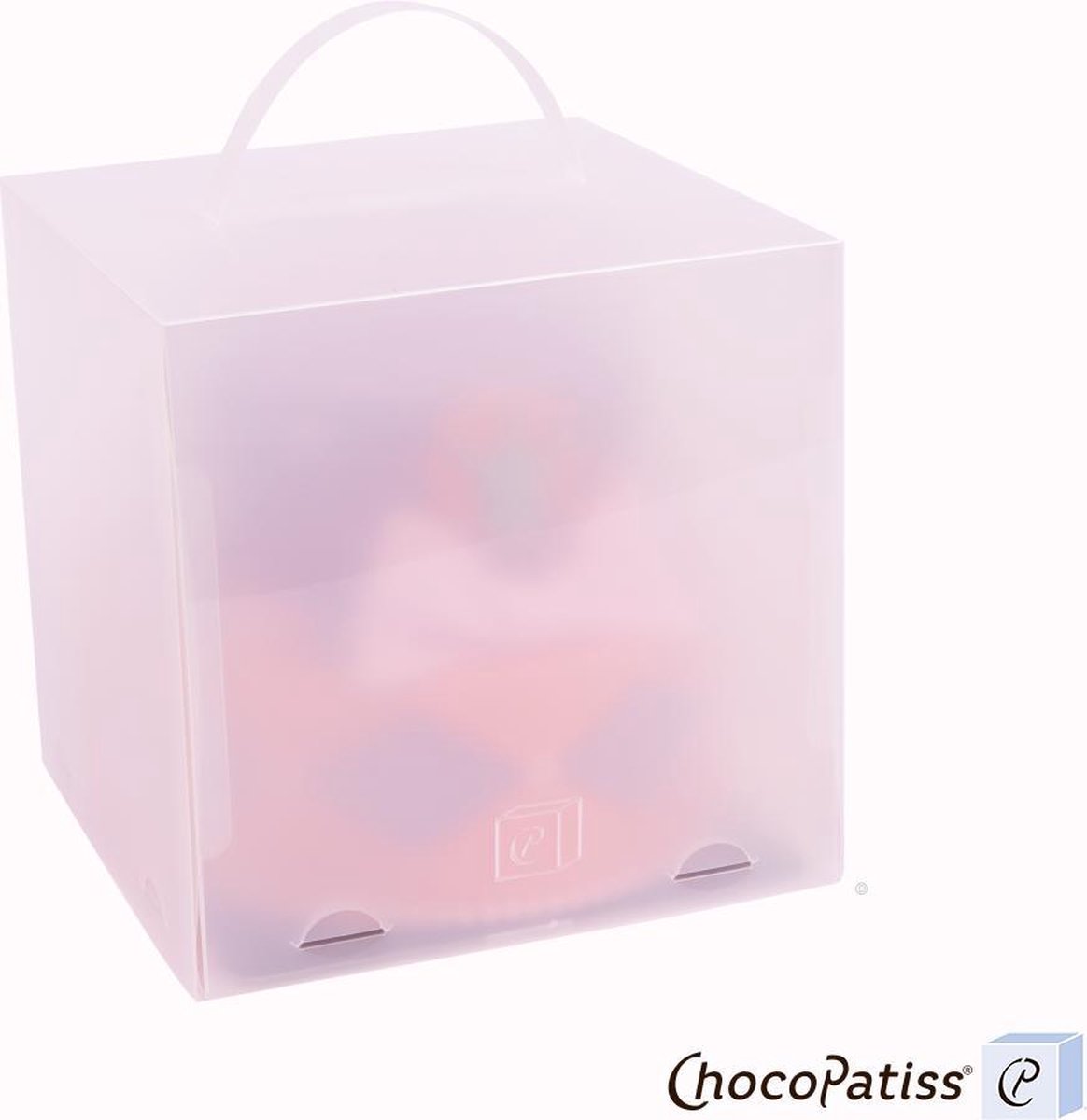 ChocoPatiss Kunststof Cake Box 26x26x26cm opvouwbare taartdoos Gloss