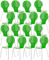 Clp Diego V2- Lot de 16 chaises empilables - vert