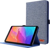 Huawei MatePad T8 Book Case met Soft TPU houder - Blauw