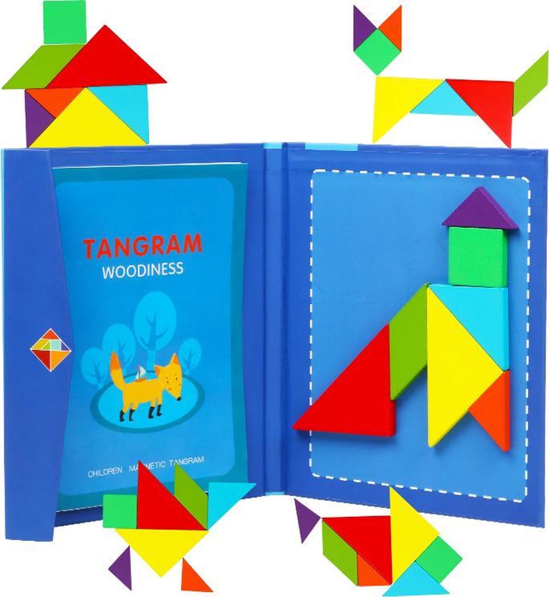 Bol Tangram Puzzel Woodiness Puzzel Voor Kinderen 96 Puzzels 