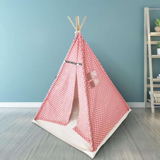 Tipi tent Floortje speeltent wigwam met vloer kussen bol