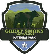 Signs-USA - Landmark GREAT SMOKEY MOUNTAINS National Park - Wandbord - 28 x 31 cm